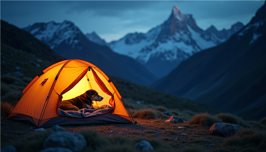 pet camping in the himalayas