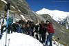 team atop goechala